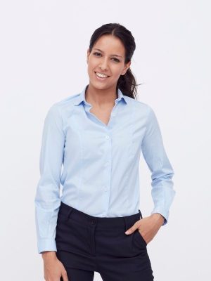 Camisa cuello italiano mujer portada