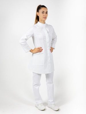 Bata cortes cuello mao