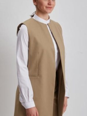 Chaleco largo mujer