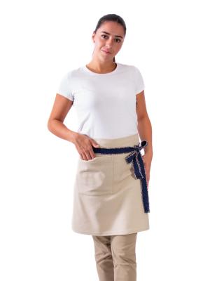 Mandil medio cintas marino